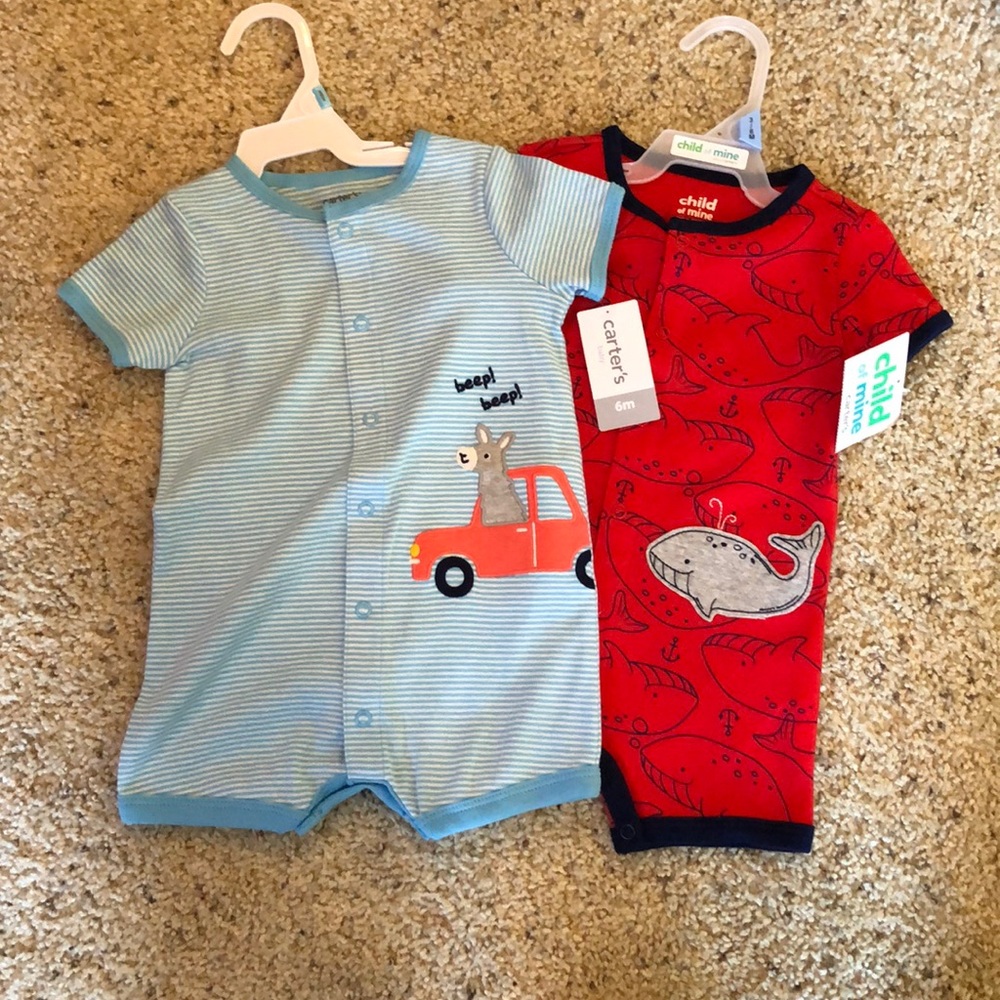 2 NWT Carter’s Rompers